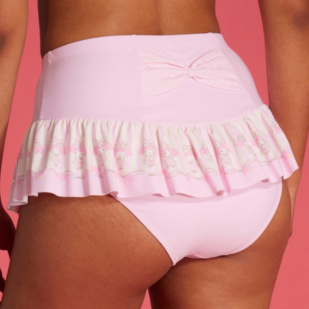 My Melody Pink Ruffle Swim Hot Topic Hello Kitty Sanrio (Top & Bottom Set) - Picture 4 of 6